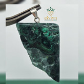 گردن آویز راف مالاکیت طبیعی